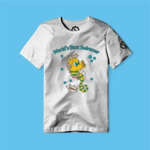 Example of Deep Sea Cuties vector illustration printed on a T-Shirt to show real-world application.